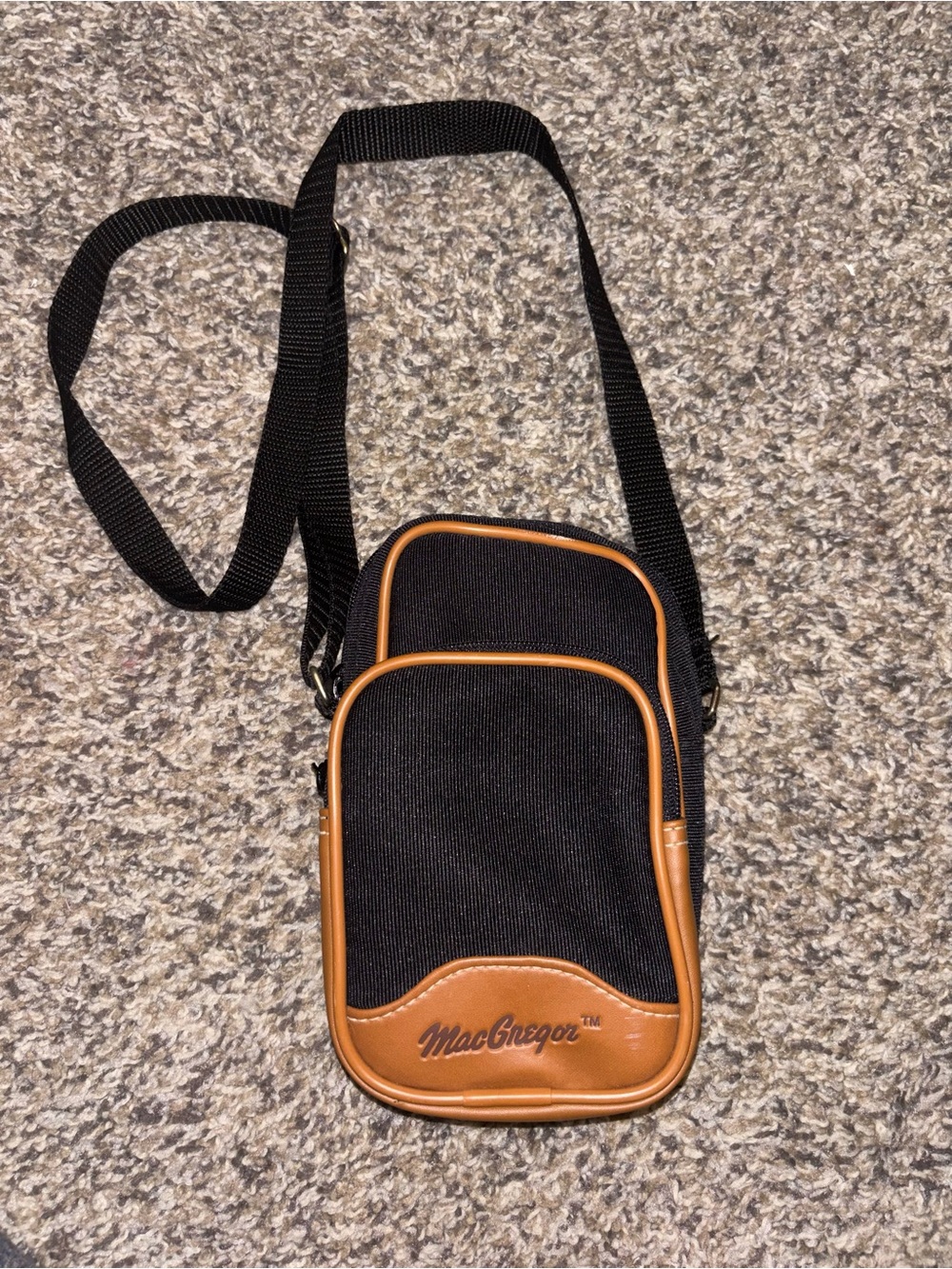 McGregor Black and Brown Crossbody Messenger Sling
